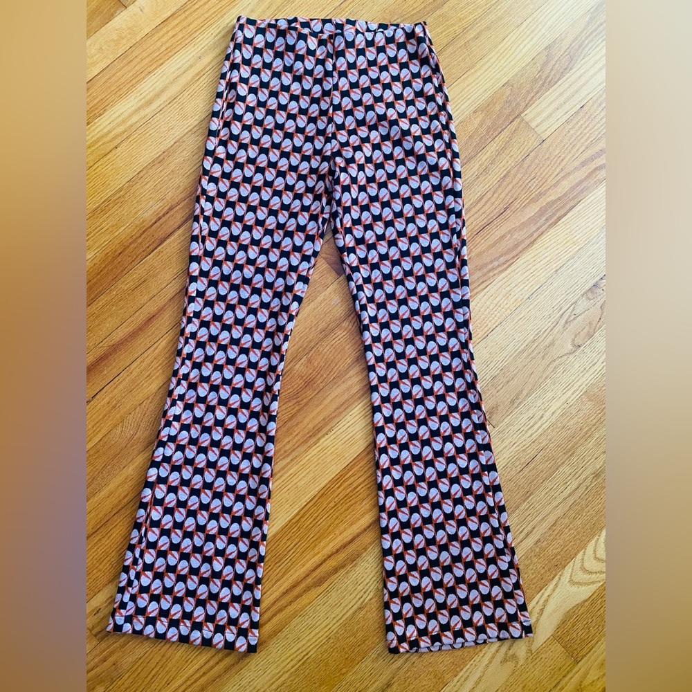 Zara Geometric Patterned Flare Pants - Picture 7 of 10